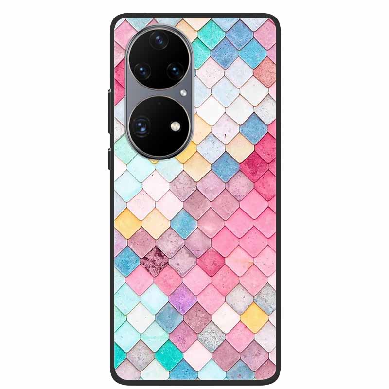 Чехол для Huawei P50 Pro P50E Ударопрочный Мягкий Силиконовый Чехол для Телефона Для Huawei P50Pro Задняя Крышка P 50 Роскошный Защитный TPU Coque