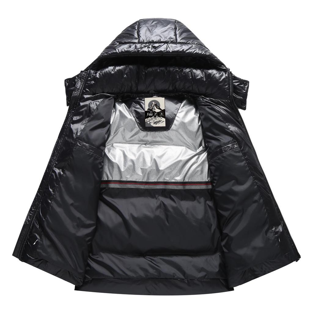 Мужская модная блестящая зимняя пуховая куртка