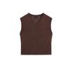 MD Summer Women's Clothing American Casual Minimalist Light Linen Blended V-neck Vest Knitting Vest 5719558