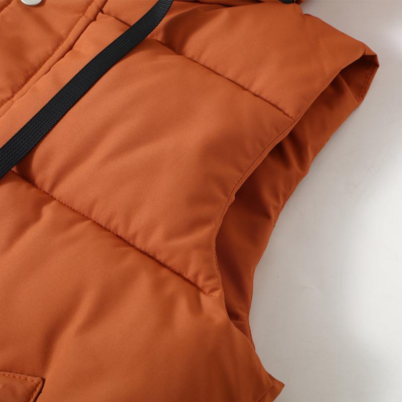 Большой размер M-5XL Зимние безрукавки Мужские Толстые Верхняя одежда Мода Мужской Теплый Жилет С Капюшоном