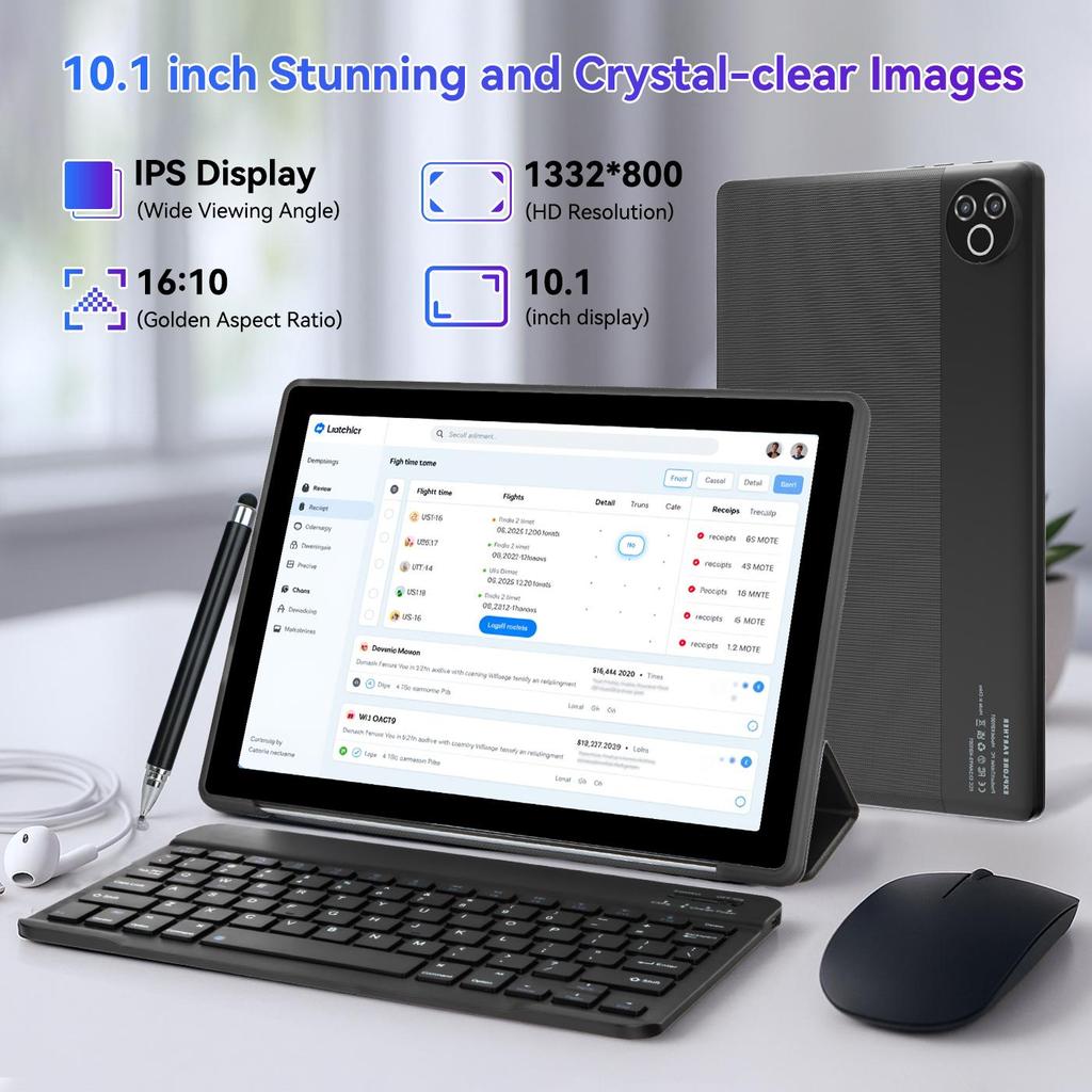 Современный планшет 20 ГБ + 64 ГБ Android 15 Tf(макс. 1 ТБ) С комплектом