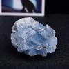 1pc Natural Beautiful Celestite Crystal Raw Druzy Cluster Blue Geode Rough Mineral Specimen Home Decor