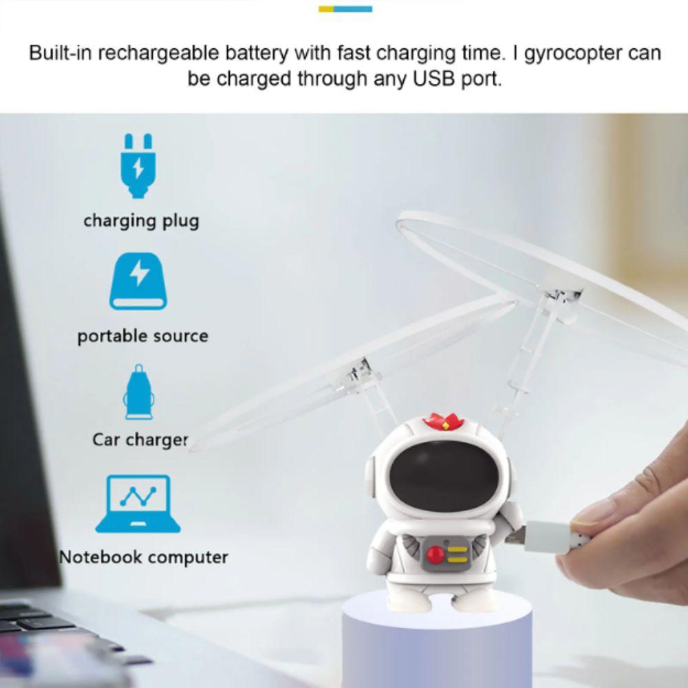 USB Charging Hand Control Helicopter Dual Wings Fingertip Gyro Flying Robot Toy  Tech Toys