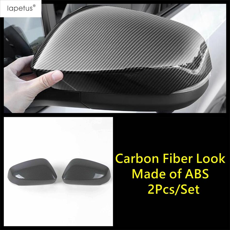 Car Rearview Mirror Cap Shell Decoration Protection Cover Trim For Toyota Bz4x - 2025 ABS Chrome / Carbon Fiber Accessories