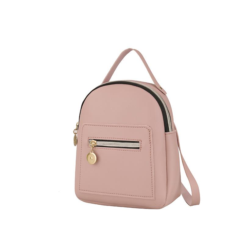Simple One Shoulder Black Large Capacity Stylish Pocket Woman's Bag Korean Version Backpack Mobile Phone CLE