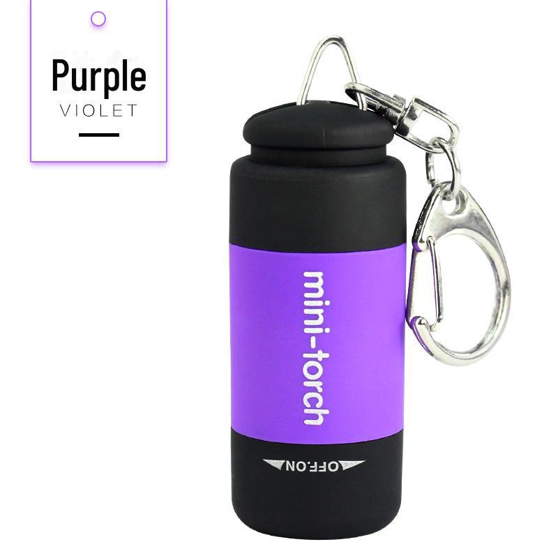 USB Rechargeable LED Mini Pocket Flashlight - Portable Keychain Light for Kids