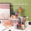 Многофункциональный настольный органайзер для косметики Прозрачный пластиковый лоток для сортировки канцелярских принадлежностей Большой размер Футляр для помады Домашний офис