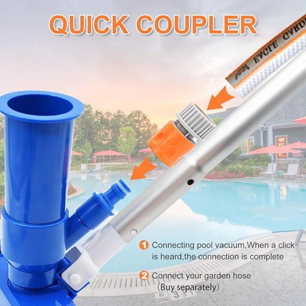 Brush Pool Vacuum Cleaner Handheld Jet Vacuum Cleaner Upgraded Portable Pool Vacuum Fountains