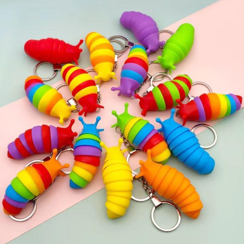 Key Accessories Caterpillar Keychain Finger Slug Snail Caterpillar Caterpillar Keyring Key Chain