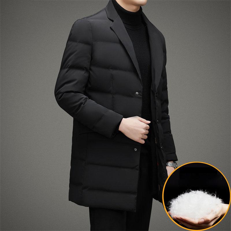 Remove Fashion Scarf Down Warm Fashion Winter Suit Collar Down Jacket Men's Coat Plus Size