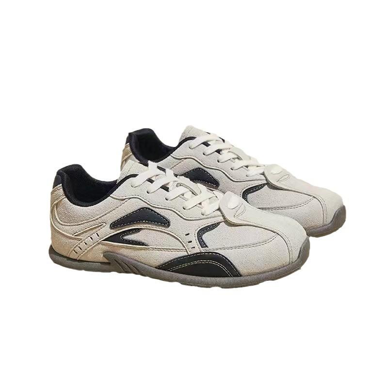 Retro Color Matching German Training Shoes Women's 2024 Autumn New Flat-soled Forrest Gump Shoes Women's Versatile Sports and Leisure Board Shoes S