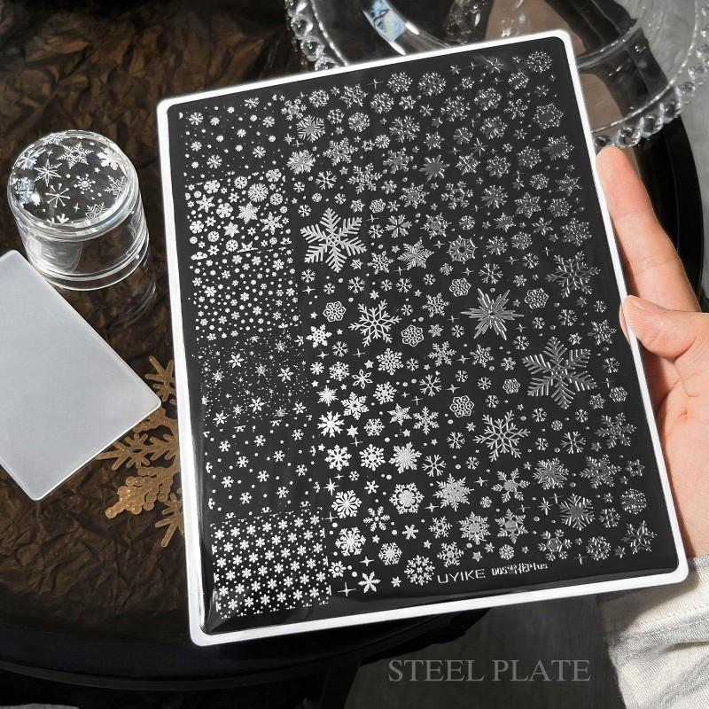 Snowflake Plus Nail Art Stamping Plate Professional Artist Tool