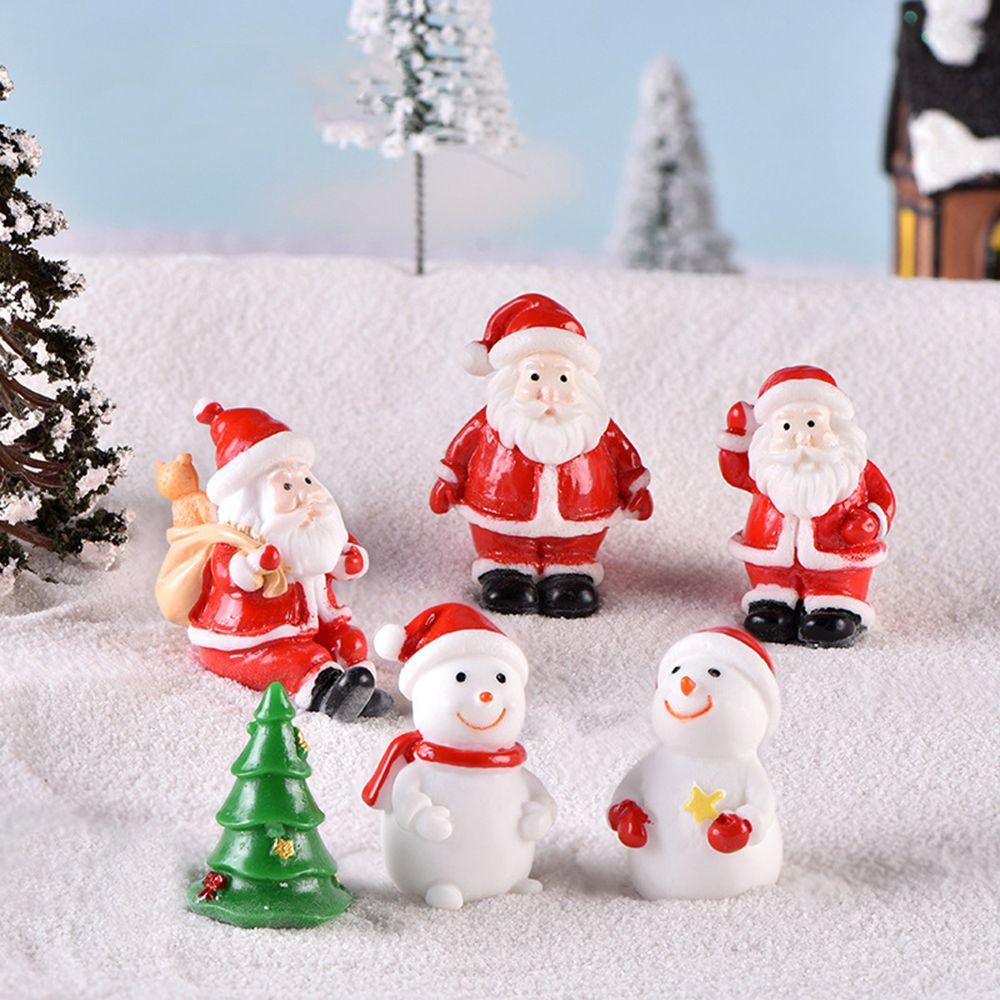 Mini Santa Claus 1 Pcs Resin Crafts Gift Christmas Decoration Christmas Ornaments Micro Landscape Figurines