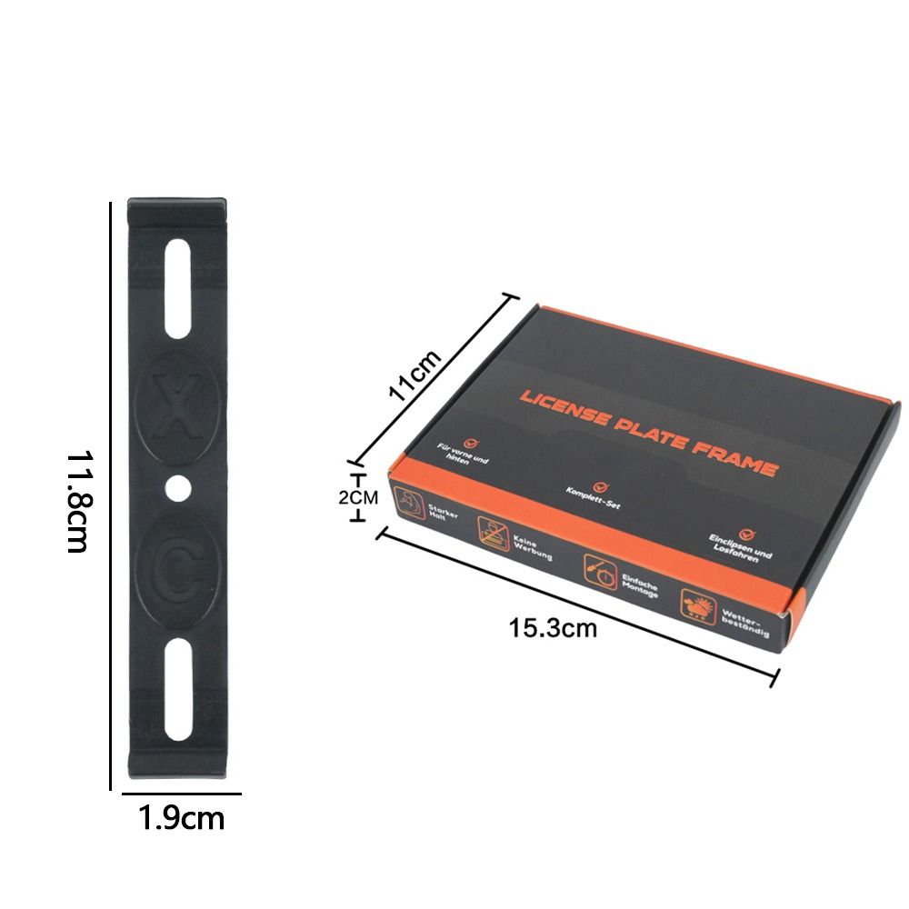 4PCS Frameless License Plate Holder Simple License Plate Bckle License Plate Frame  for Car