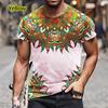 Summer New Summer 3D Abstract Print Short Sleeve T-shirt Oversized Men's Casual Creativity T-shirt Loose Top Casua