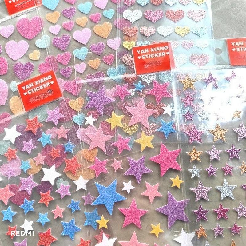 Золотые Блестящие Блестки Сердце Звезда Животное Корона DIY Наклейки Самоклеящиеся Новогодний Подарок для Ребенка Лицо Скрапбук Декора Яркие Наклейки
