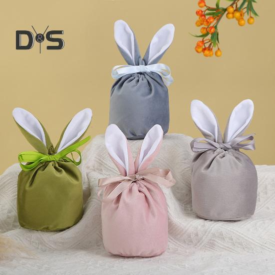 Многоразовый мешок для хранения конфет, супер мягкий, привлекательный, изысканный, пасхальный кролик, праздничный мешок для конфет