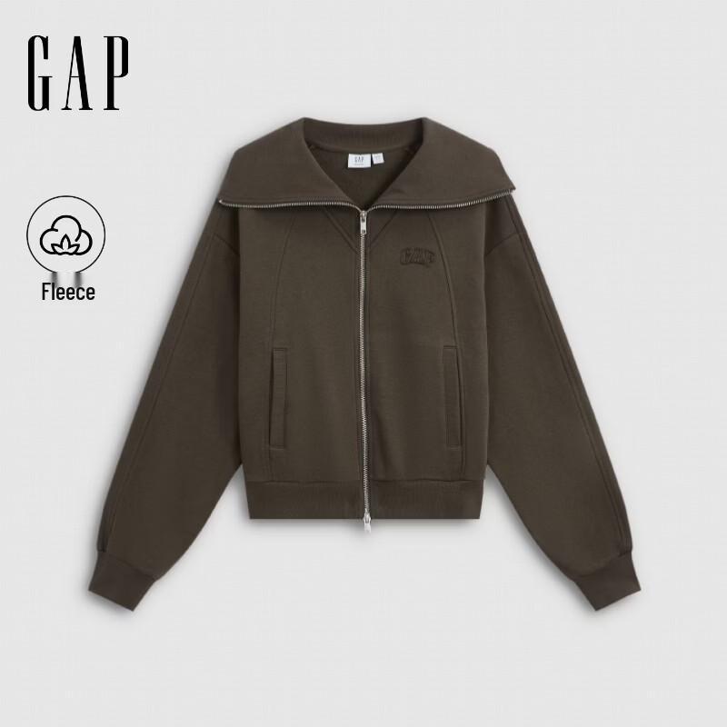 Gap Женский ретро-кардиган-куртка из флиса оверсайз