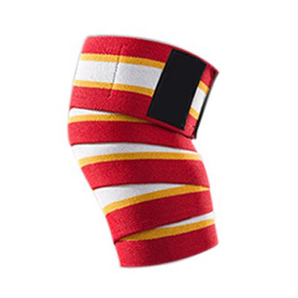 Наколенники для мужчин Фитнес Тяжелая атлетика Эластичный бинт Компрессионный наколенник Поддержка Спортивный ремень Защитные ленты для коленей Накладка Рукав