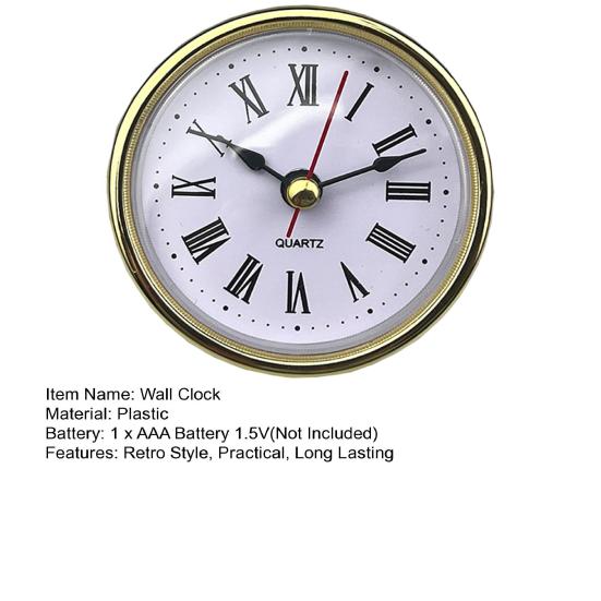 Ретро Вставка для часов Сделай сам Круглые часы Высокоточные Легко устанавливаемые Часы с инкрустацией римскими цифрами с часовым механизмом