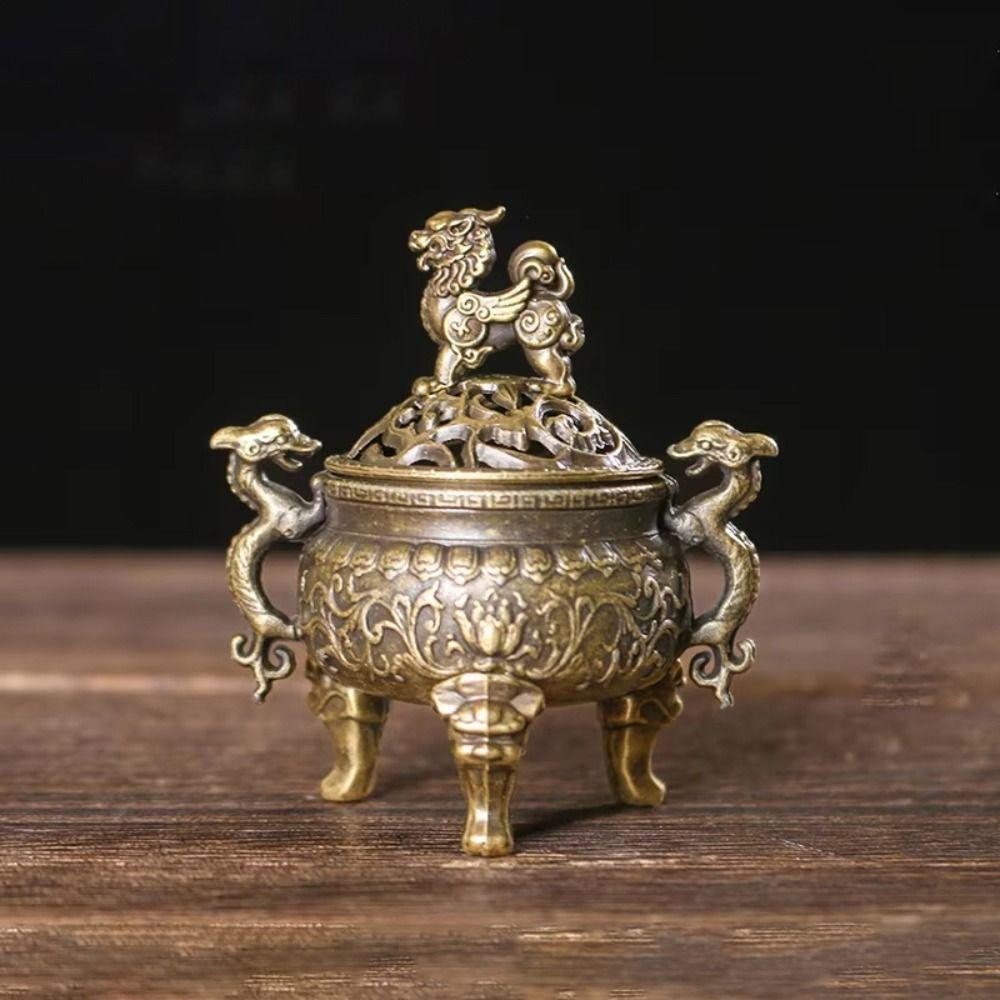 Alloy Sandalwood Incense Burner Animal Foot Plate Three Legged Stove  Tea Ceremony Home Decoration