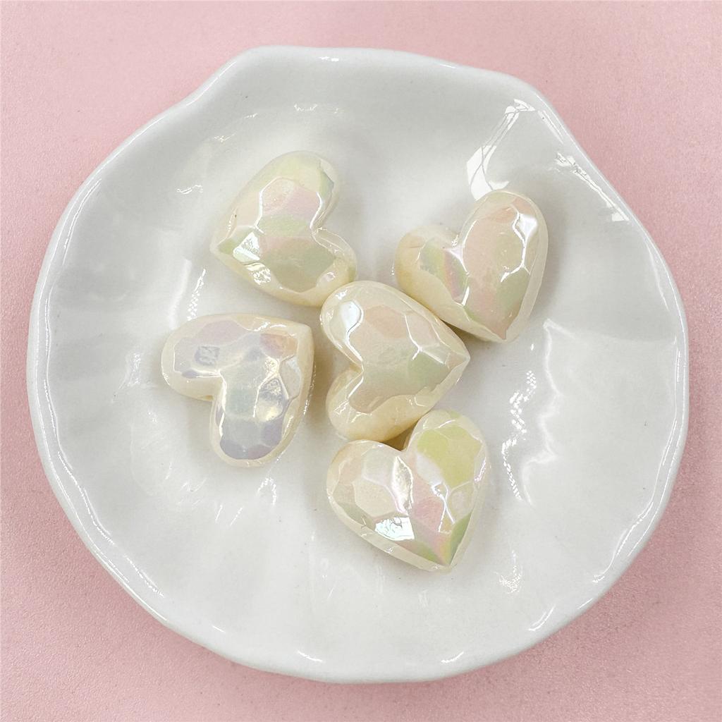 Простые модные материалы Сердце Свободные бусины Ювелирные изделия Макарон Аксессуар Персиковый акриловый браслет Бусины 19 * 16,5 мм Вырезанные бусины «Любовь» DIY Изысканные ювелирные изделия