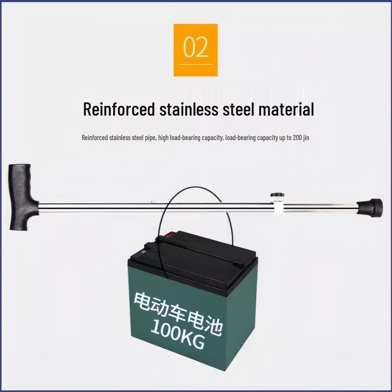 Противоскользящая телескопическая трость-ходунки из нержавеющей стали для людей с ограниченными возможностями - Легкая и прочная