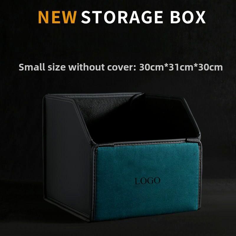 Car Large Capacity Storage Box Trunk Multifunctional Folding Leather Material Storage Box Suitable for Polestar 1 2 3 4