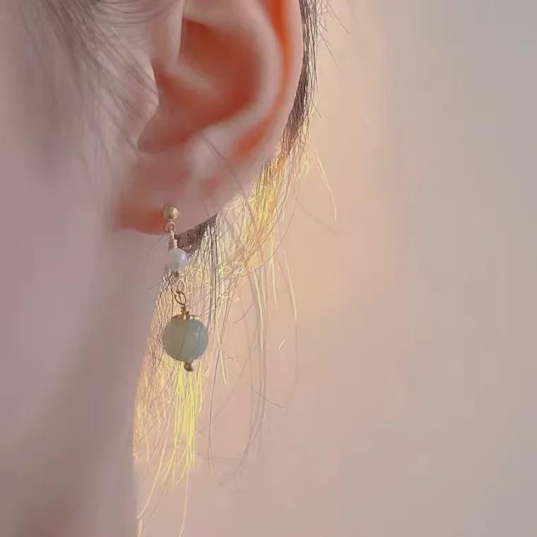 Жемчужные серьги "Qingyun Bibo": Китайские клипсы в стиле ханьфу, не требуют пирсинга