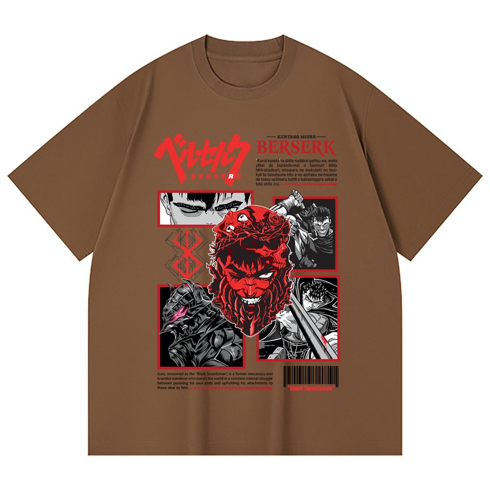 230 Gsm 100% Cotton Berserk V2 Guts Print Unisex Heavy Cotton T Shirt