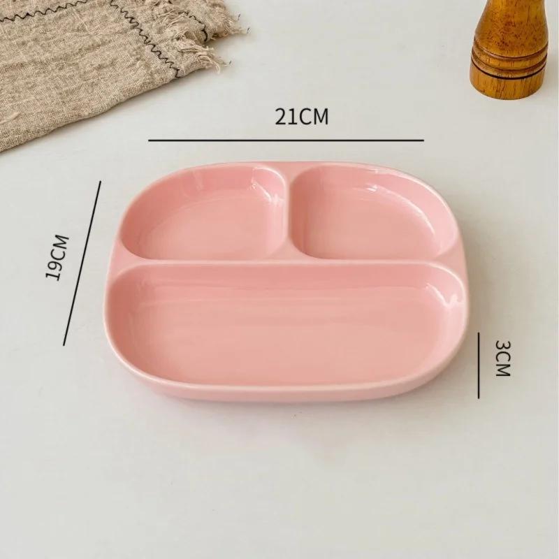 3Grid Тарелки для еды Обеденные тарелки Столовая посуда Тарелка с отделением для столовой Сервировочные тарелки Салат Кухня Экологичная посуда