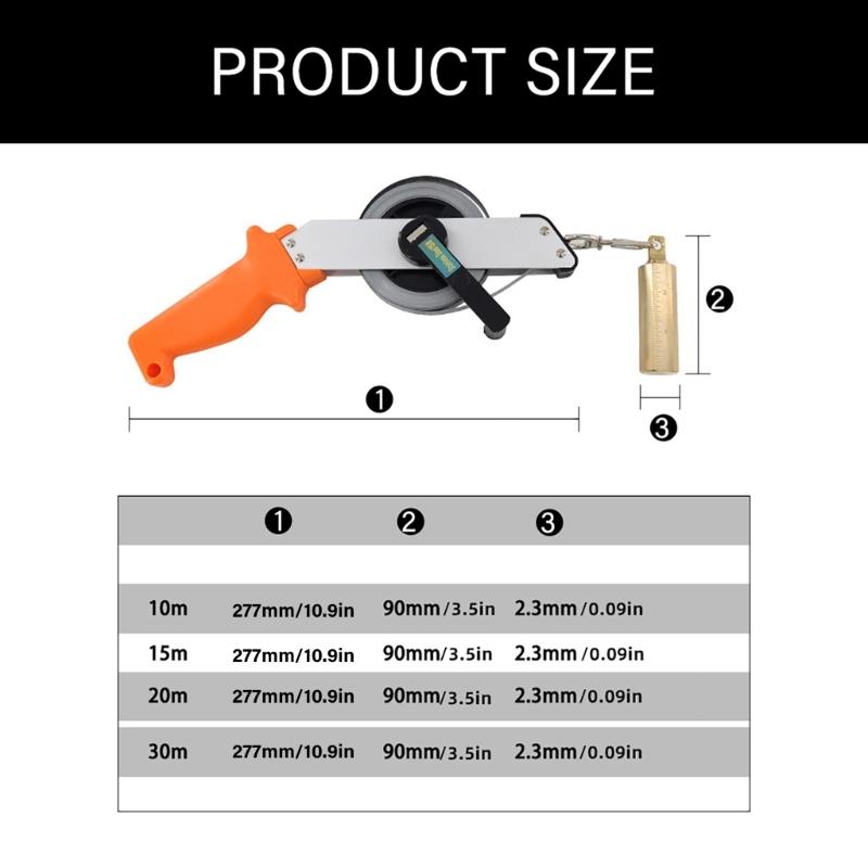 Масломерная лента с латунным лотом, двухсторонняя шкала, стальная масломерная лента для точного измерения глубины в резервуарах