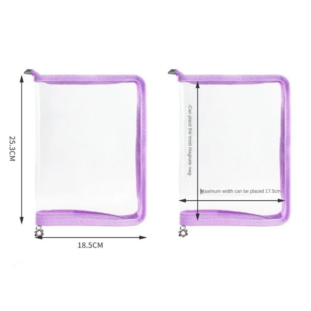 A5 Zip Pocket Bag PVC School Stationery New Folder Organizer