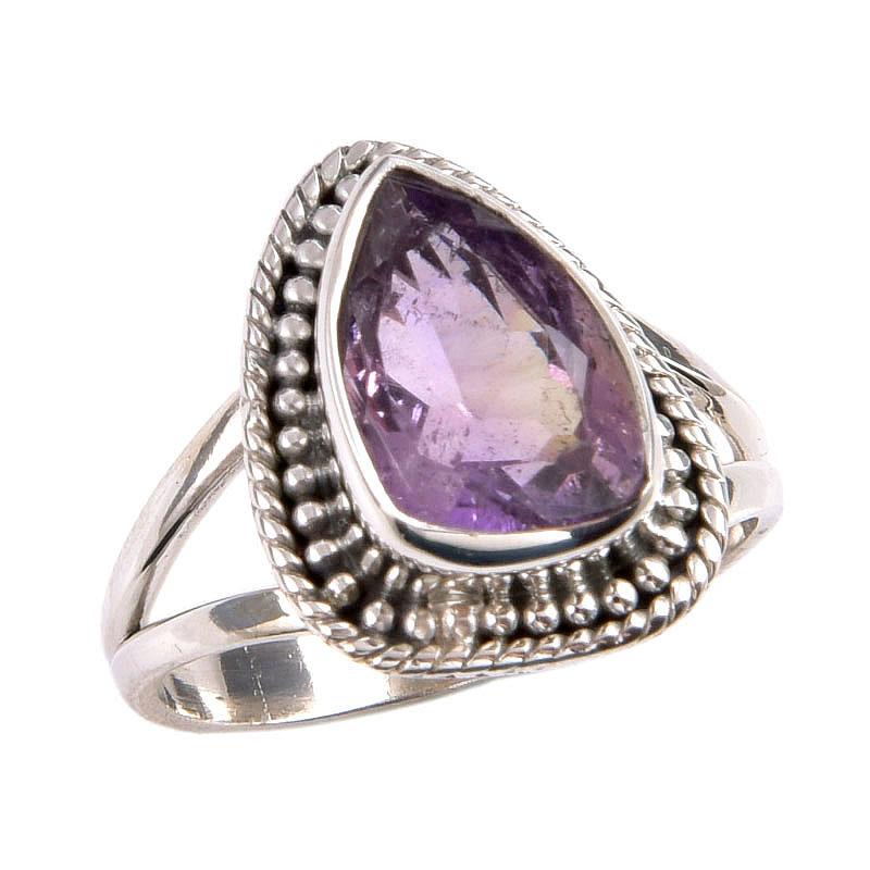 Natural Ametrine Gemstone Handmade 925 Solid Silver Jewelry Ring Size 6.5 D1I52