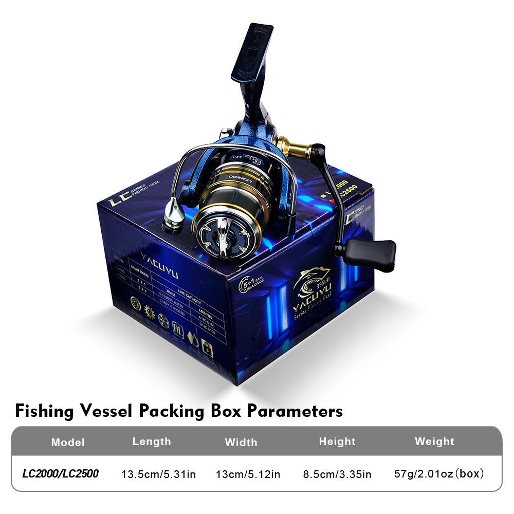 Металлическая прялка Yuantou Lure Wheel 5.2:1 5 + 1BB колесо для лески, морская удочка, колесо для рыбалки, колесо для лески