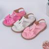 Kids Fashion Girls Sandals 2024 New Bow Versatile Open-toe Breatheable Simple Platform Casual Shoes Hook & Loop Princess Shoes