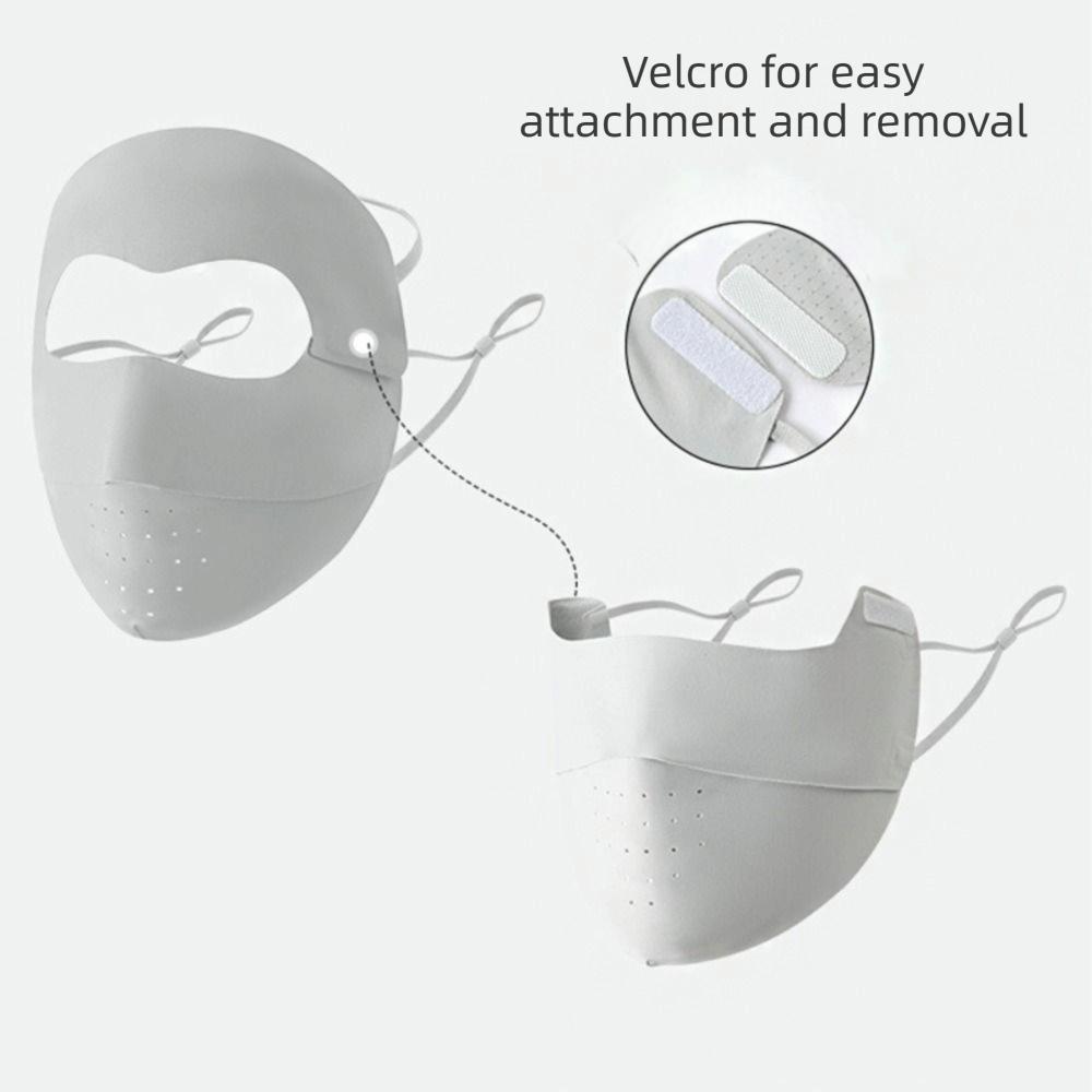 Thin Detachable Ice Silk Mask Breathable Face Cover Elastic Sunscreen Face Scarf  Golf