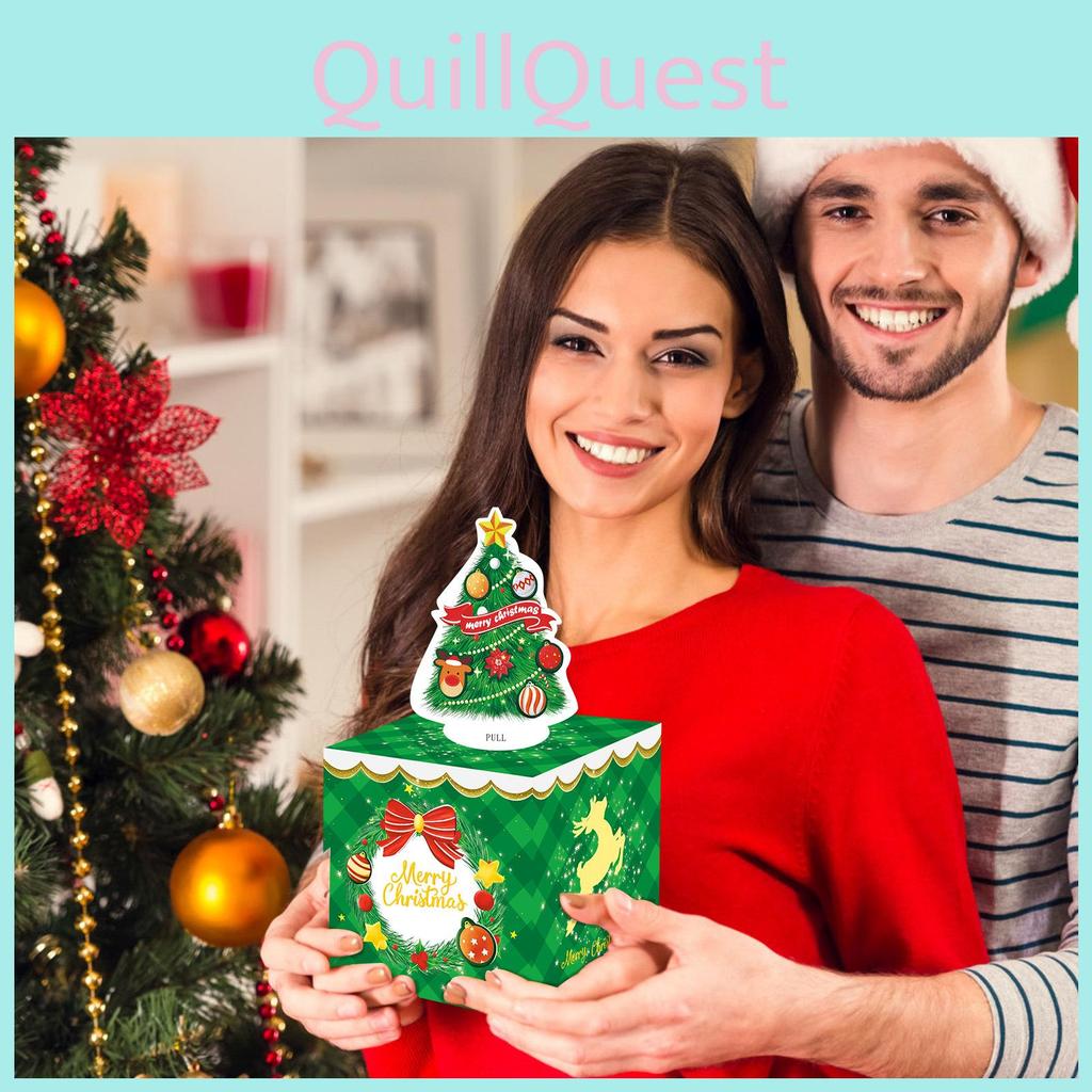 Подарочная коробка с узором на тему Рождественской зеленой елки, декор для рождественских и праздничных мероприятий