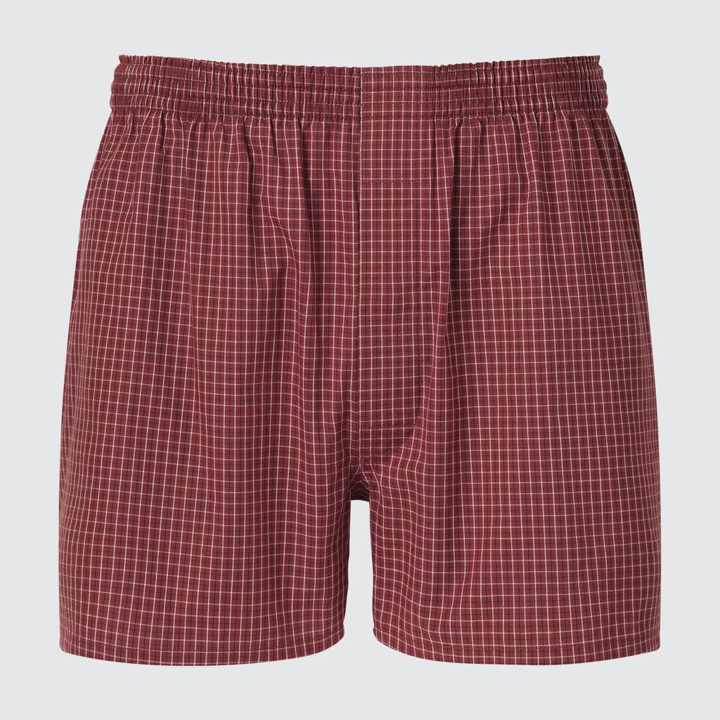 Uniqlo Check Pattern Trunks with Front Opening and Elastic Waistband