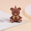Pink Blue Bear Cake Decorations Mini Bear Figurine cake toppers for baby shower Boy Girl First Birthday Party Decorations Kids