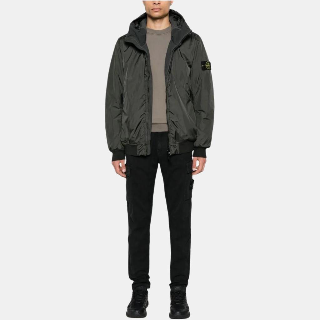 STONE ISLAND Однотонный свитшот свободного кроя с круглым вырезом и длинными рукавами для мужчин, светло-коричневый 811563051-V0075