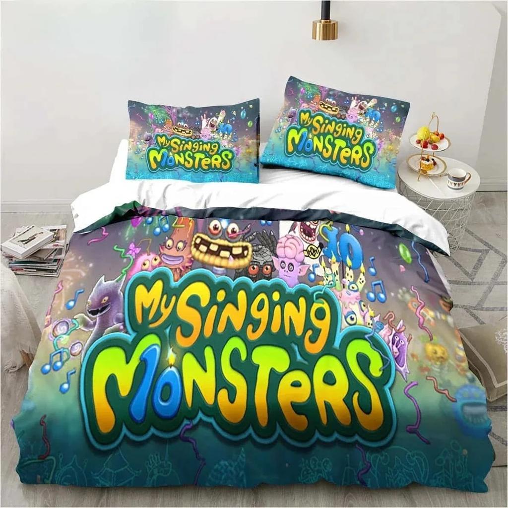 3D Print My Game Singing Monsters Bedding Sets Comforter Quilt Bed Cover Duvet Cover Pillow Case Sets Kids Adult Size