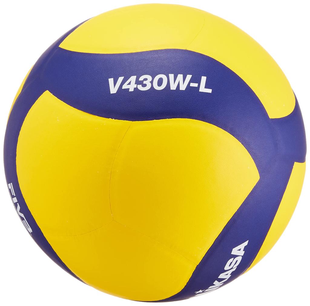 MIKASA Volleyball Practice Lightweight Size for Elementary School Recommended Internal Pressure Ball, 4, Students, Yellow/Blue, V430W-L, 0.3 Kgf/cm²
