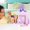 Mattel Disney Princess Rapunzel and the Tower (Stacking Castle Series! Mini Doll) Dress-Up Doll House Pretend Play Playset with 1 Mini Doll, Ages 3 an