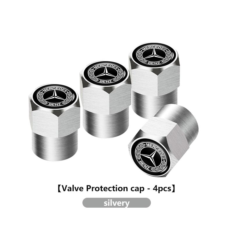 For Benz Car Aluminum Alloy Tire Valve Stem Caps Decorative Tires Dustproof Accessories AMG CLA CLS C180 C200 W204 W205