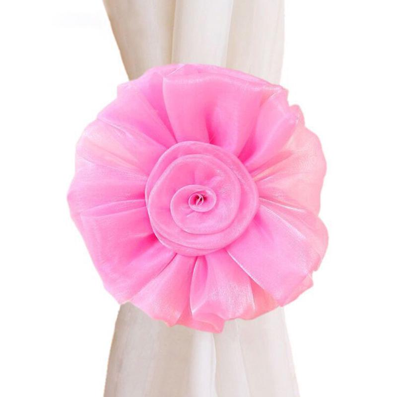 1 пара декоративных завязок для штор в форме цветка розы, держатель для подхватов, вуаль, драпировка