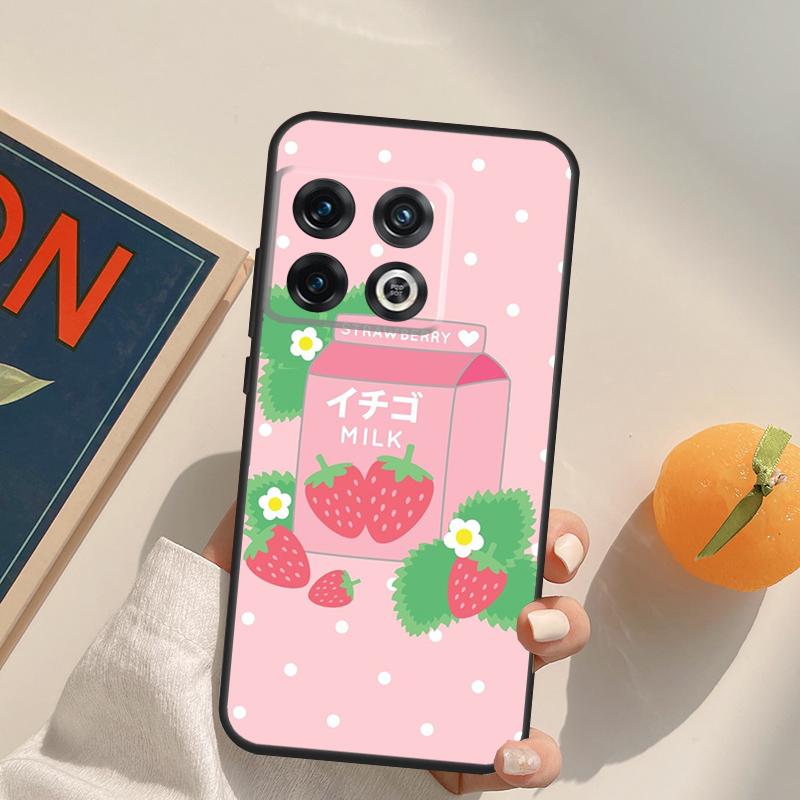 Милый чехол «Клубничное молоко» для OnePlus 15 13 12 11 13R 12R 10T 8T 13T OnePlus Nord 5 CE 3 2 4 Lite N20 N30