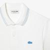 LACOSTE Polo Shirts Men's White Polo Collar Moderate Straight Fit PH9116-001