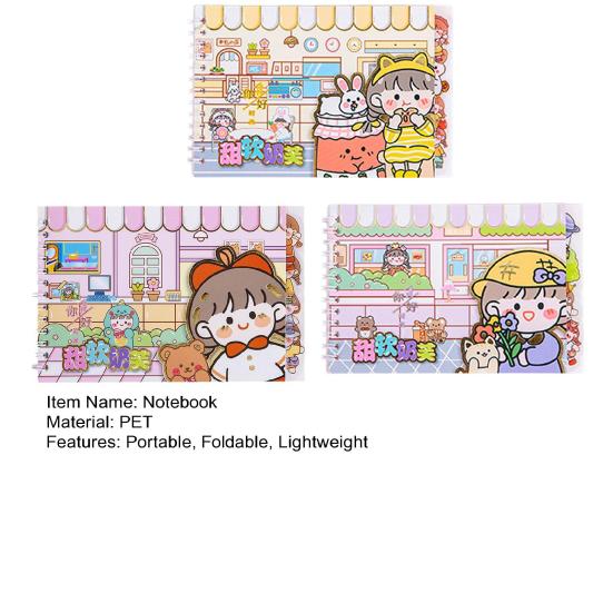 Cute Spiral Notebook with Cartoon Cover Portable Coil Journal Practical School Notebook Creatives Gifts for Students
