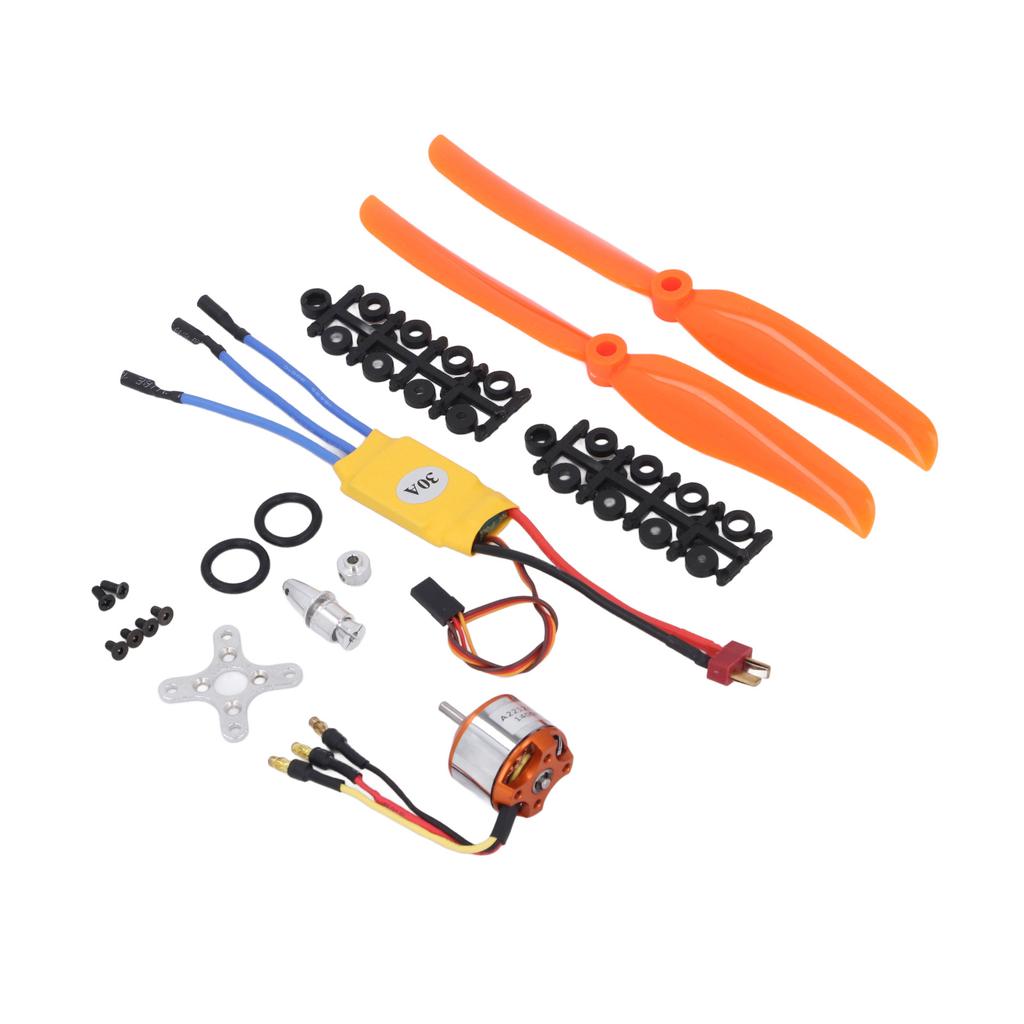 Бесколлекторный двигатель A2212 1400KV, регулятор скорости 30A, пропеллер 8060 и набор винтов для радиоуправляемого самолета, квадрокоптера